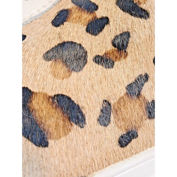 Myra Size 9.5/40 Leopard Hairon Calf Hair Leather Platform Sneaker Low Rise - Picture 12 of 16